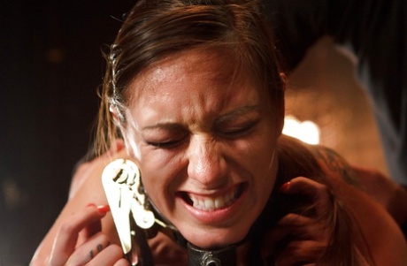 Fetish model Rilynn Rae gets her tits torments & her pussy vibrated in bondage