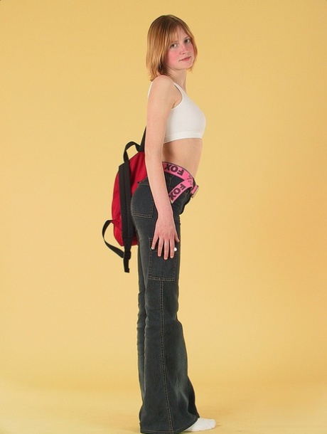 European newbie Lettie undresses at the casting & shows her innocent body