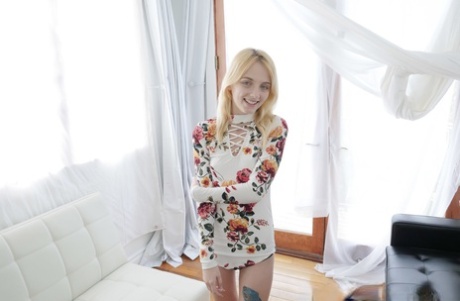 Petite babe Kate Bloom spreads her yummy pussy while having POV sex