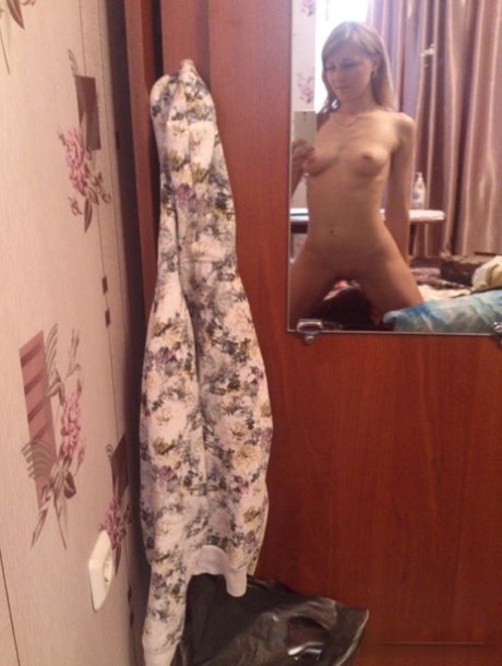 Playful amateur teen posing and stripping in a solo compilation