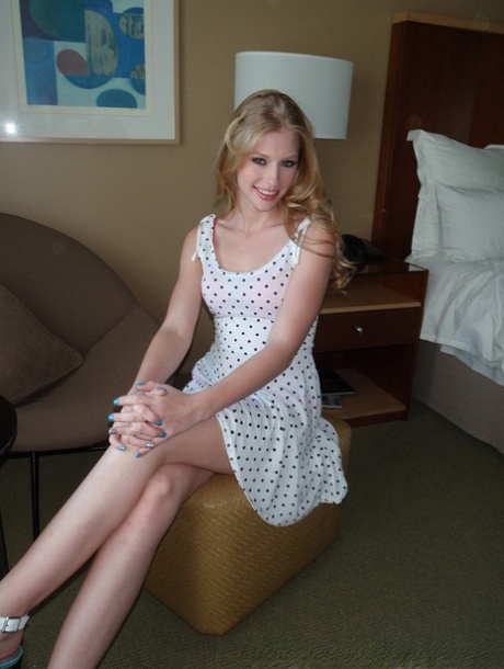 Cheating blonde girlfriend takes off her clothes for nude selfies