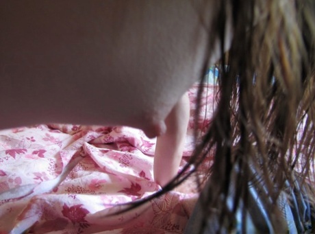 Naughty amateur girlfriend shows off her tiny tits and holes in a solo