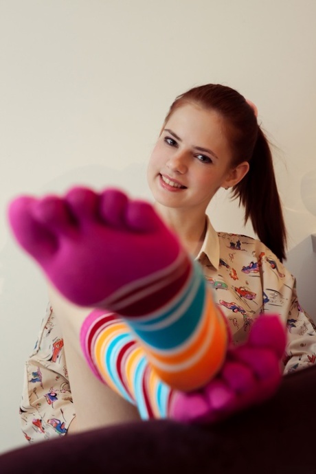 Skinny Ukrainian beauty Juliett Lea unveils her big ass & holes as she strips