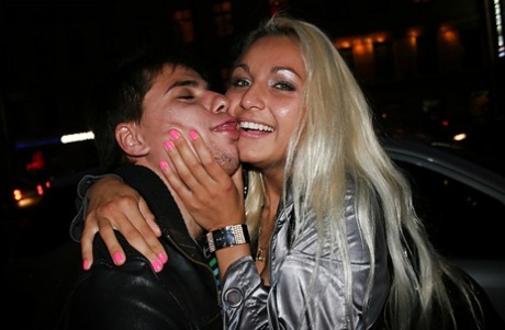 Seductive blonde babes get picked up and go naughty with a lucky guy