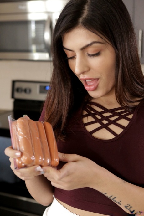 Hot teen caught masturbating with wiener gets big sausage in step family 3some