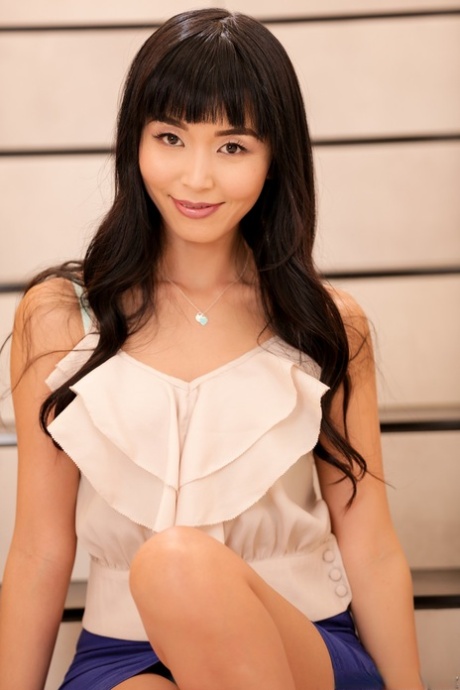 Hot Asian girl Marica Hase flaunts her perfect ass after sexy striptease