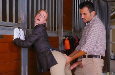 Hardcore ass fucking on street makes uniform of Ryann Shields tear