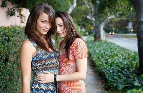 Busty real life lesbians lick each others ass and horny pussy