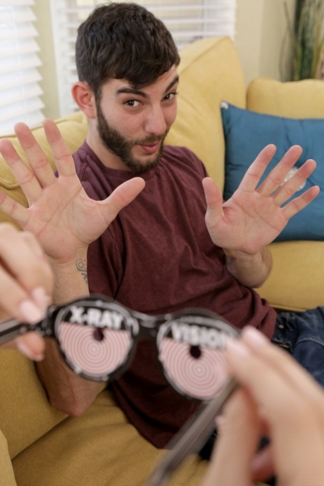 Small-tittied girl Alexa Grace has sex with stepbrother on the couch