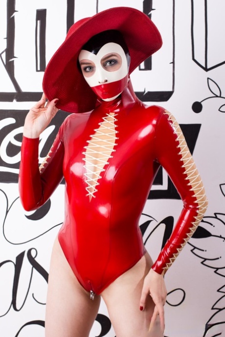 Collection of women modelling the latest in latex fashions