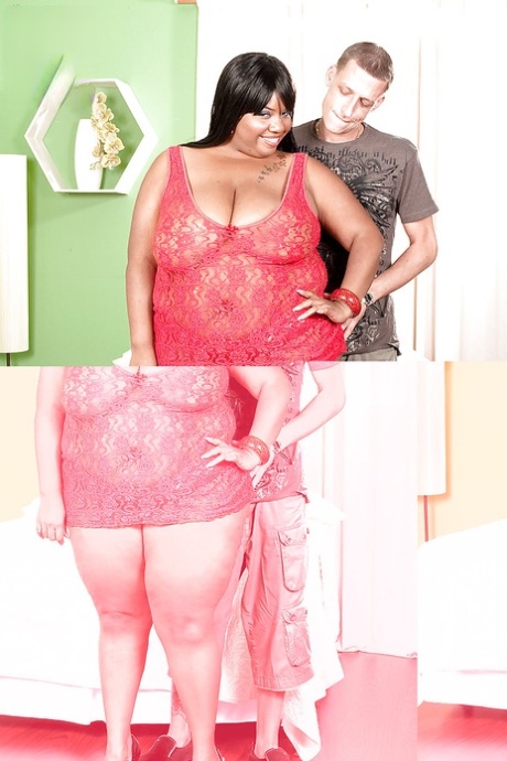 Black bbw Chloe Stevens gets her fat breasts kissed and worshipped