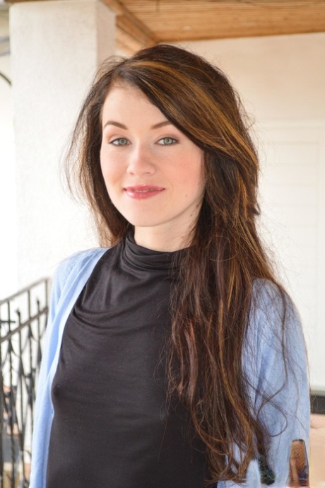 Schoolgirl smokes a cigarette prior to showing an old man her tight pussy