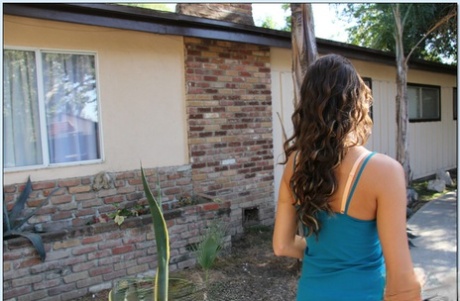 Stunning pornstar Kortney Kane takes a young dick in her mouth and twat