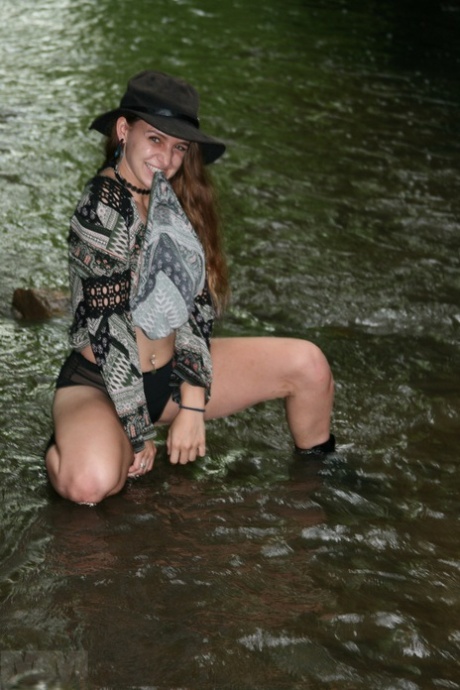 Sexy blonde amateur Madden & friend shed their shorts for half naked adventure