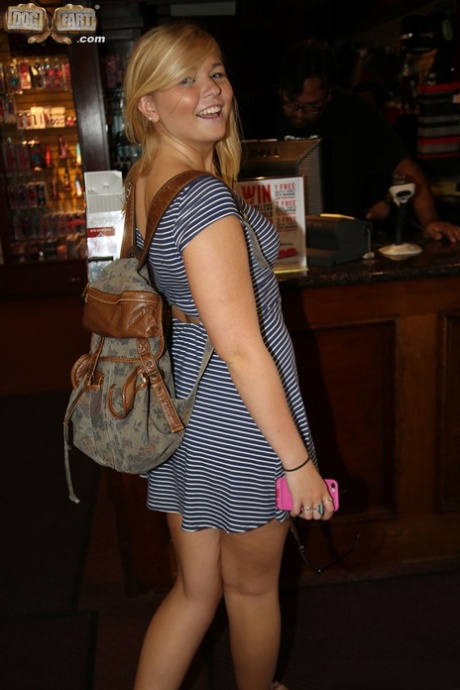 Chubby chick Melissa May gets naughty and shows off her thick sexy ass