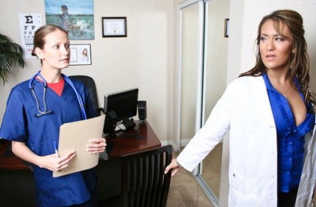 Slutty doctor Trina Michaels has wild interracial sex on public