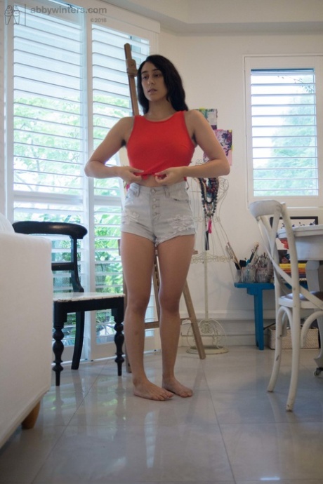 Sexy amateur Violet R reveals underarm hair & firm ass while getting dressed