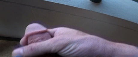 Oblivious busty Karmen Jay's big tits captured in downblouse voyeur photos