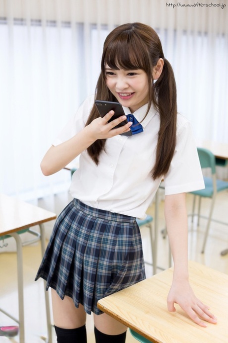 Tiny Asian schoolgirl gets cum on her tongue while sucking her teacher's cock