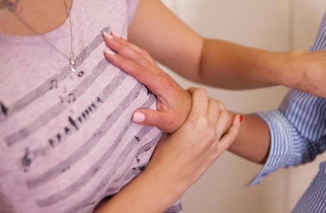 Man fucks Russian lovely Marina Visconti and ejaculates on succulent chest