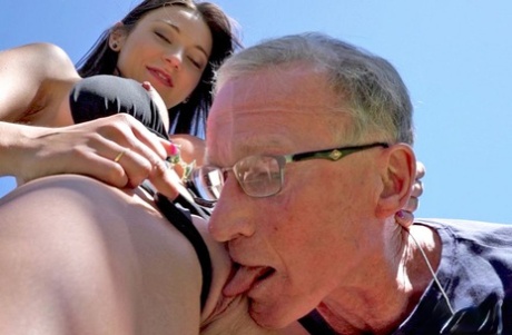 Beautiful teen girl has sexual relations with men as old as her grandfather