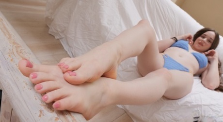 All-natural teen Hazel Moore goes topless and shows her big boobs