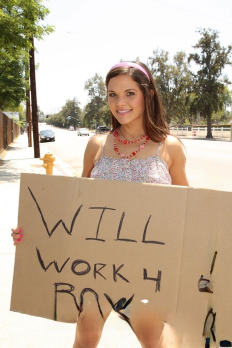 Cutie Elizabeth Ann bends over to show hot ass & gives a big cock blowjob