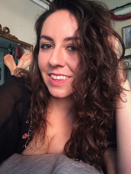 Gorgeous amateur Nikki Silver shows off her hairy pussy in panties