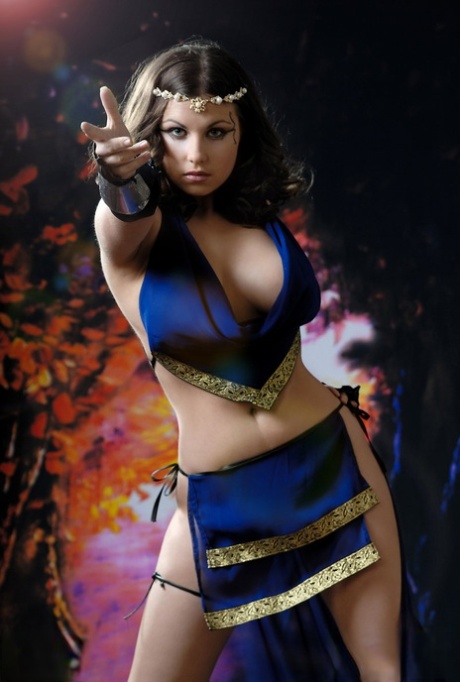 Hot female Mia is the warrior princess with the best tits on her planet