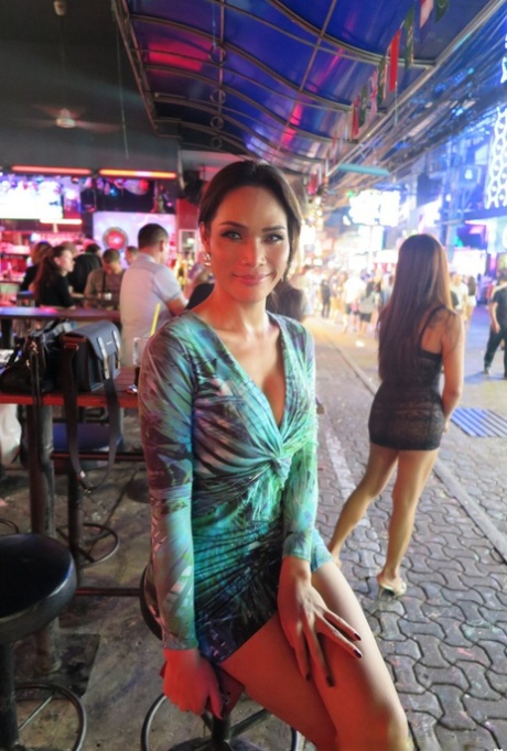 Leggy Asian ladyboys head out on the town where they easily pass for women