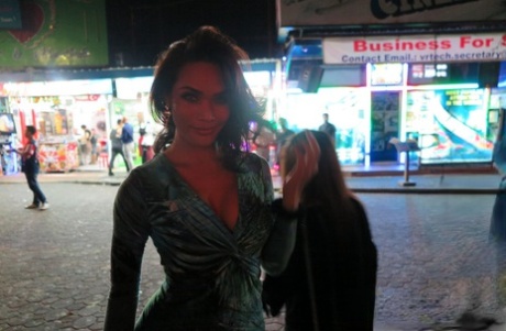 Leggy Asian ladyboys head out on the town where they easily pass for women