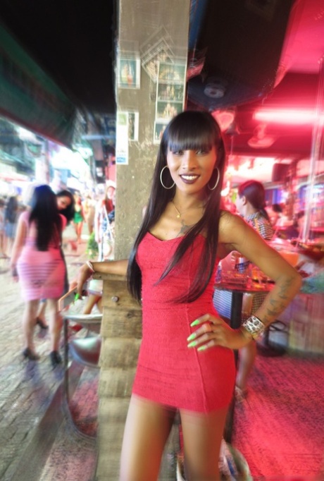 Leggy Asian ladyboys head out on the town where they easily pass for women