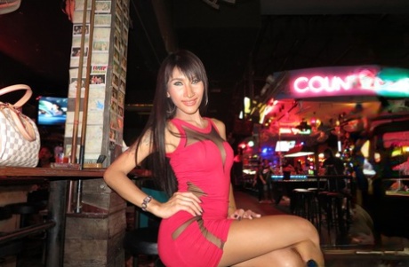 Leggy Asian ladyboys head out on the town where they easily pass for women